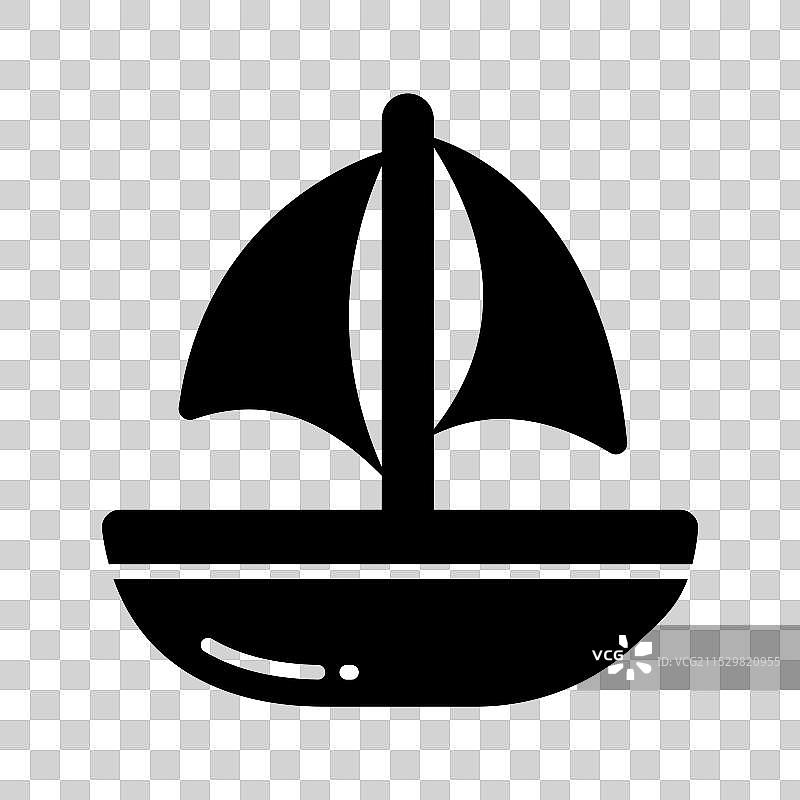 海上旅行的摩托游艇设计图标图片素材