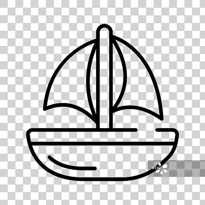 海上旅行的摩托游艇设计图标图片素材