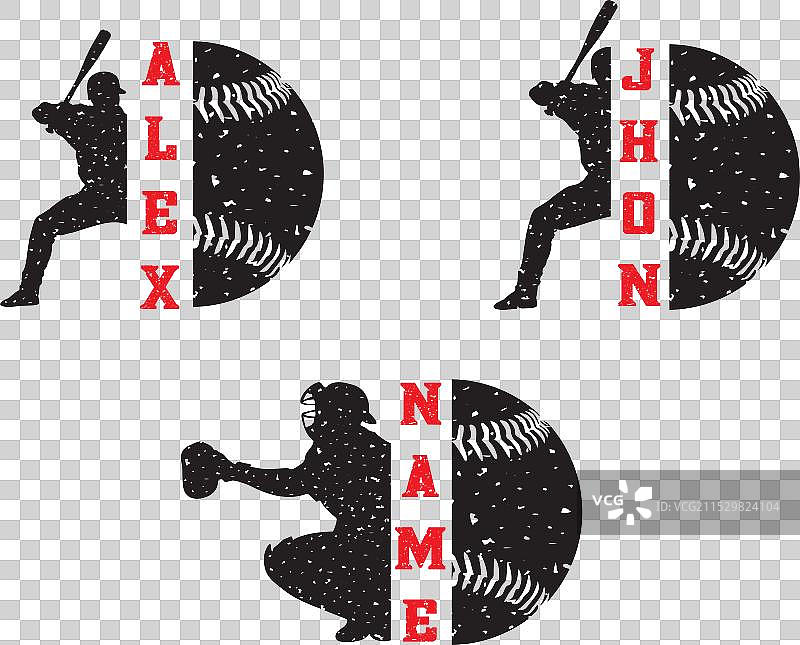 定制名字的棒球运动员图片素材