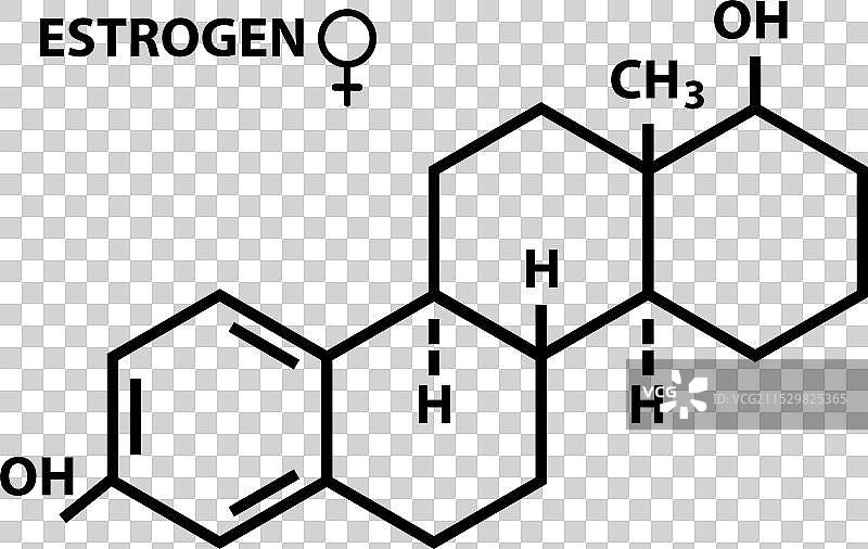 雌激素图标 雌激素分子结构式图片素材