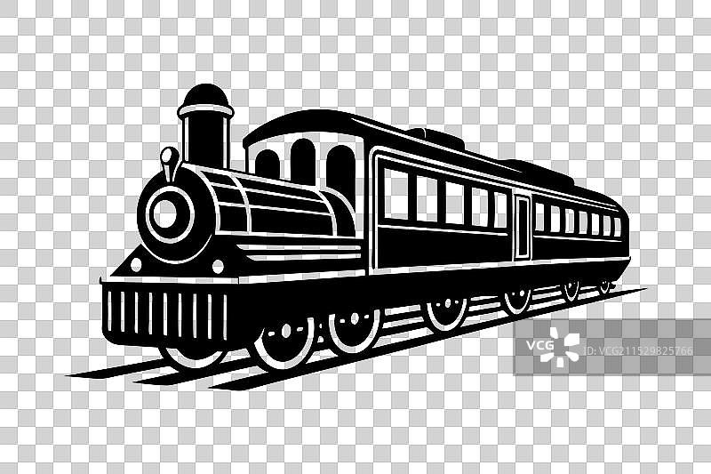 复古火车复古标志标签图片素材