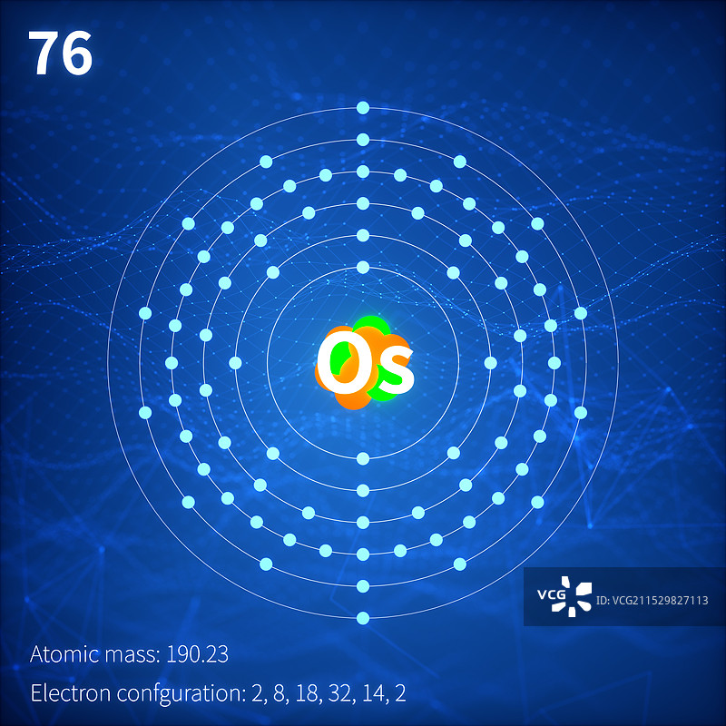 3D渲染的微观原子结构图图片素材