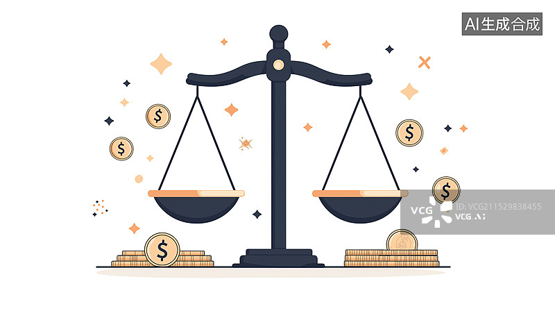 【AI数字艺术】价值的平衡图片素材