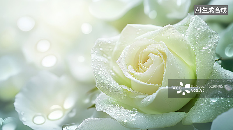 【AI数字艺术】浅色渐变玫瑰花瓣壁纸图片素材