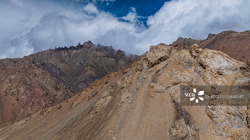阿里喀什地区雪山 新疆红土达板图片素材