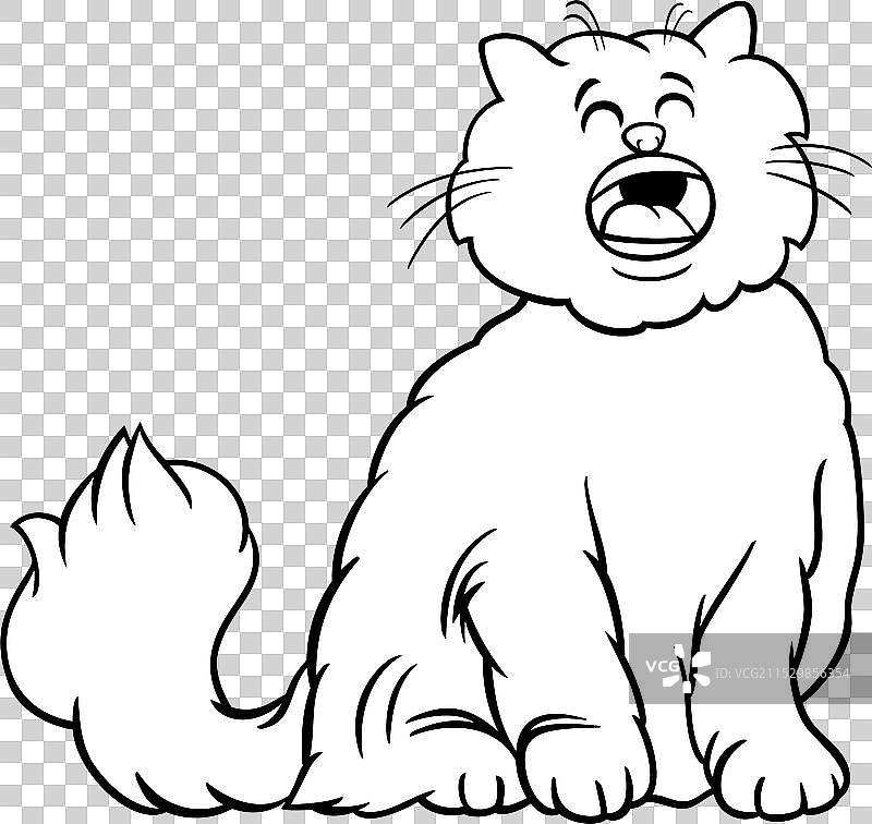 卡通喵喵的波斯猫动物角色图片素材