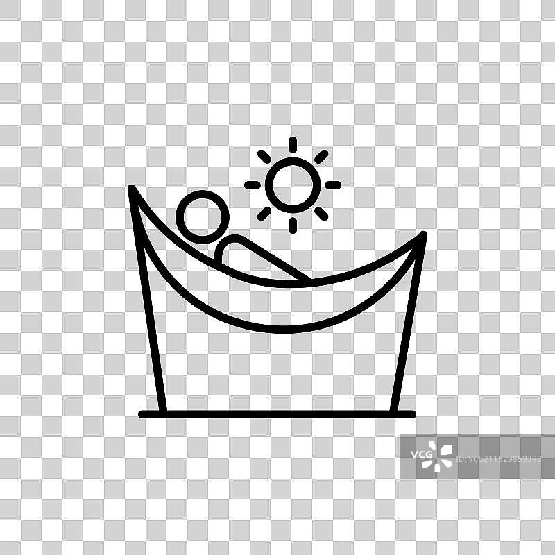 吊床上的人图标图片素材