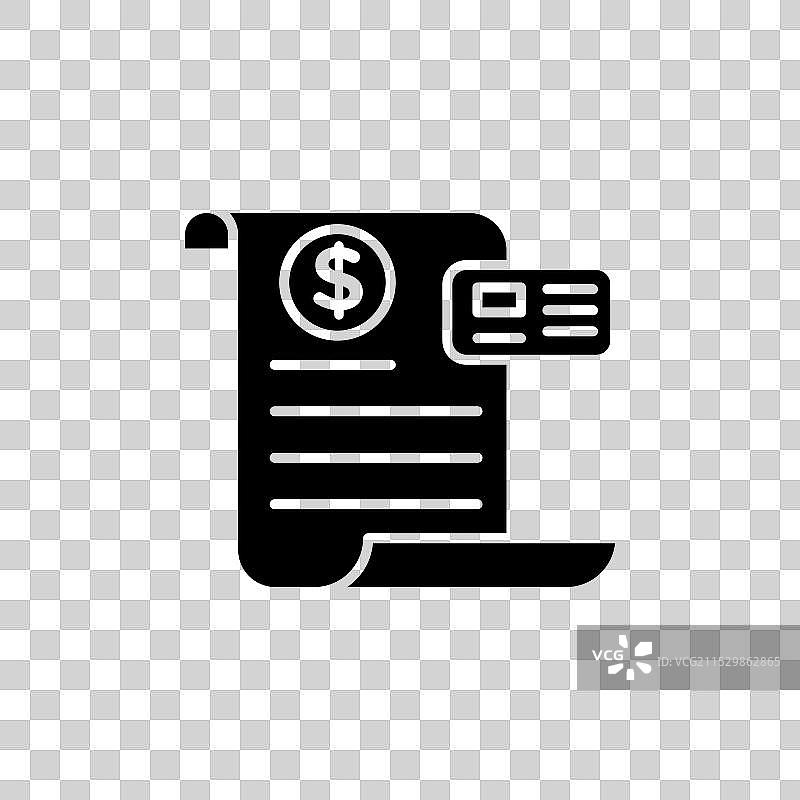 账单图标集：账单、收据和发票支付图片素材