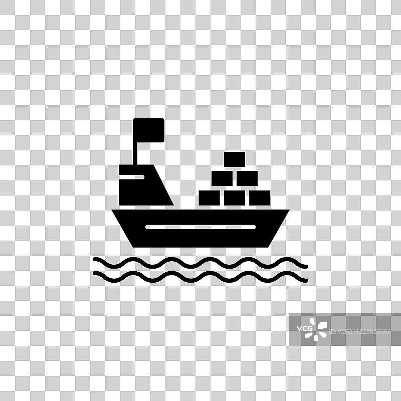 货船图标集 海运船只符号图片素材