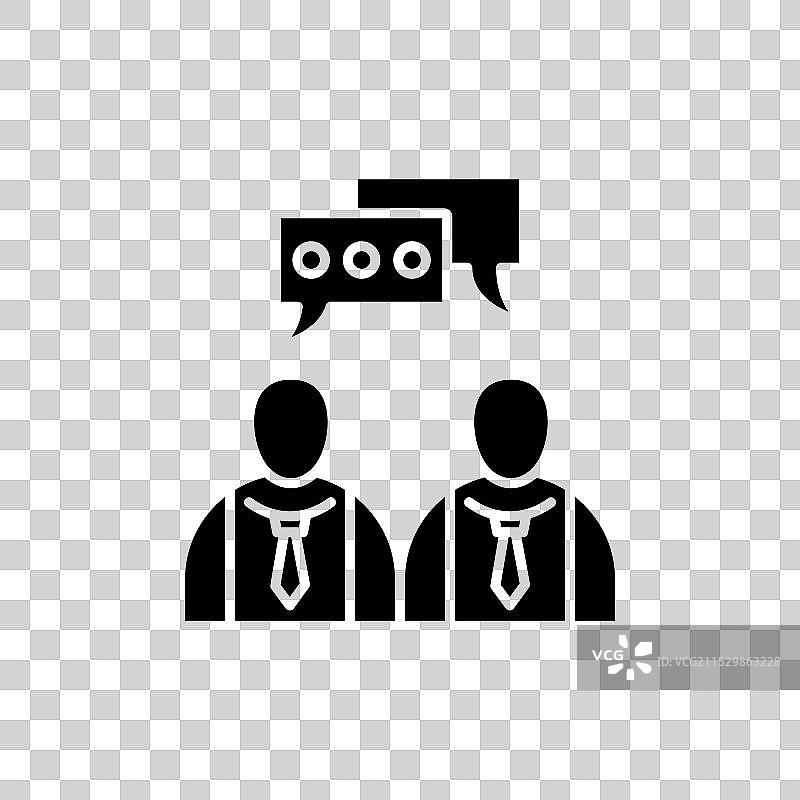 顾问图标集 商务会议对话图片素材