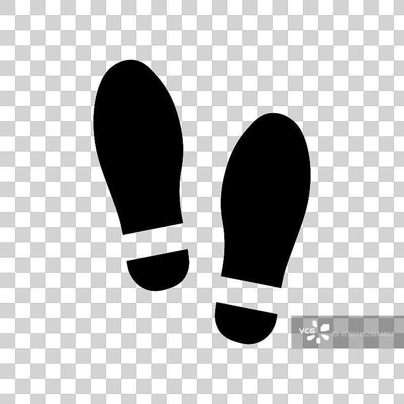 鞋底印记图标集 足迹 步伐 和图片素材