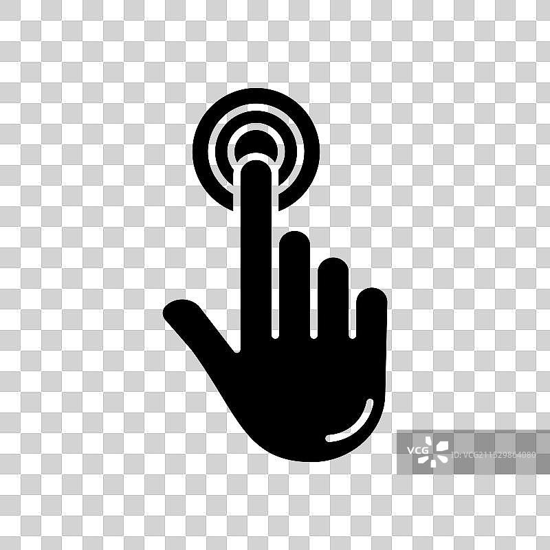 触摸屏数字点击互动图标集图片素材