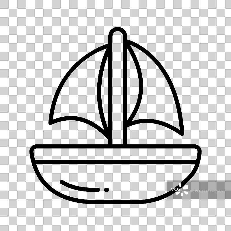 海上旅行的摩托游艇设计图标图片素材