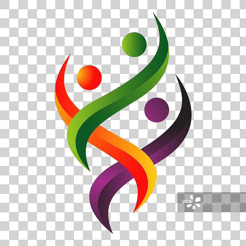 抽象舞动人群的快乐标志图片素材