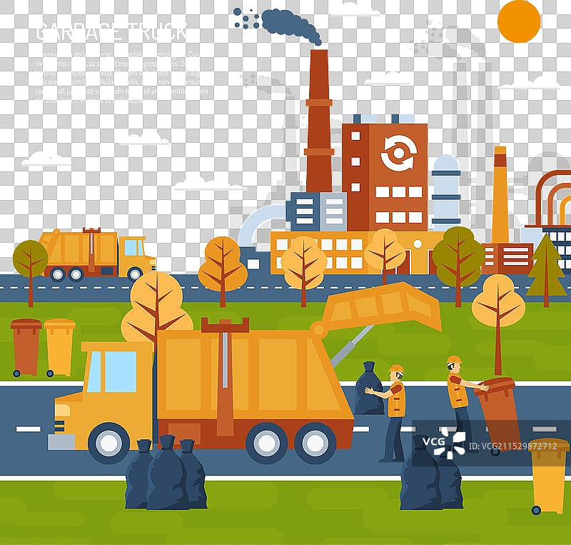 垃圾车概念图片素材