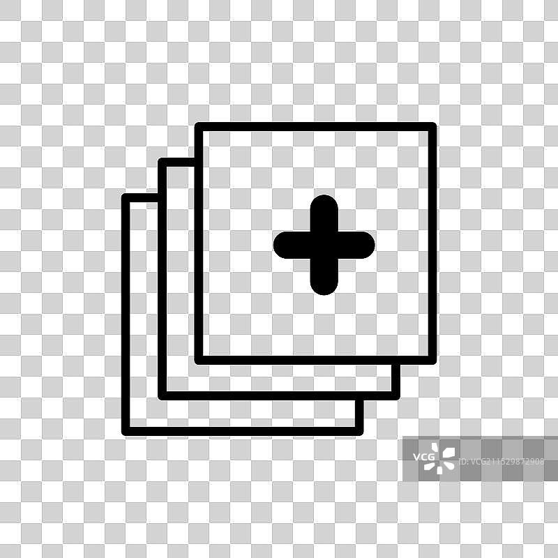 添加图标集的加法或求和按钮图片素材