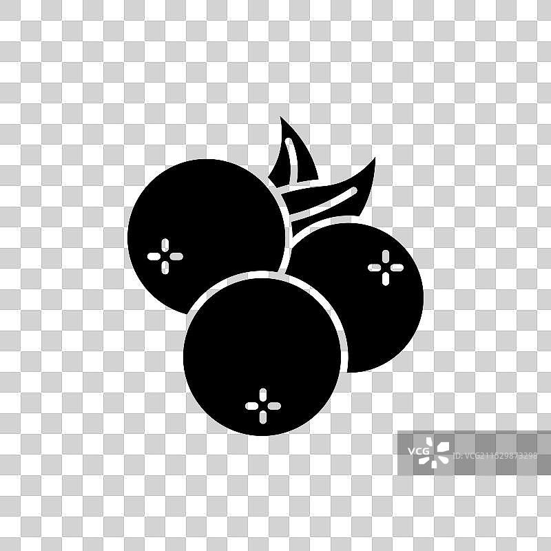 蓝莓图标集，蓝色食物符号图片素材