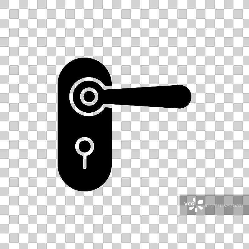 门把手图标集，旋钮锁，闩锁符号图片素材