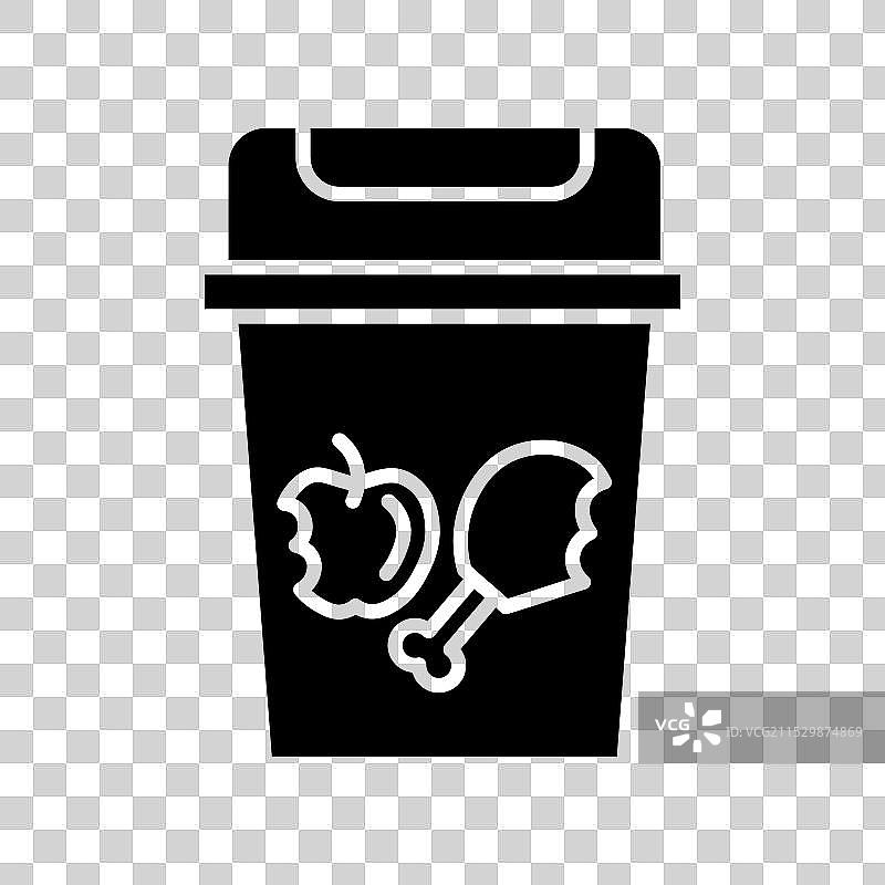 食品浪费图标集 食品浪费垃圾符号图片素材