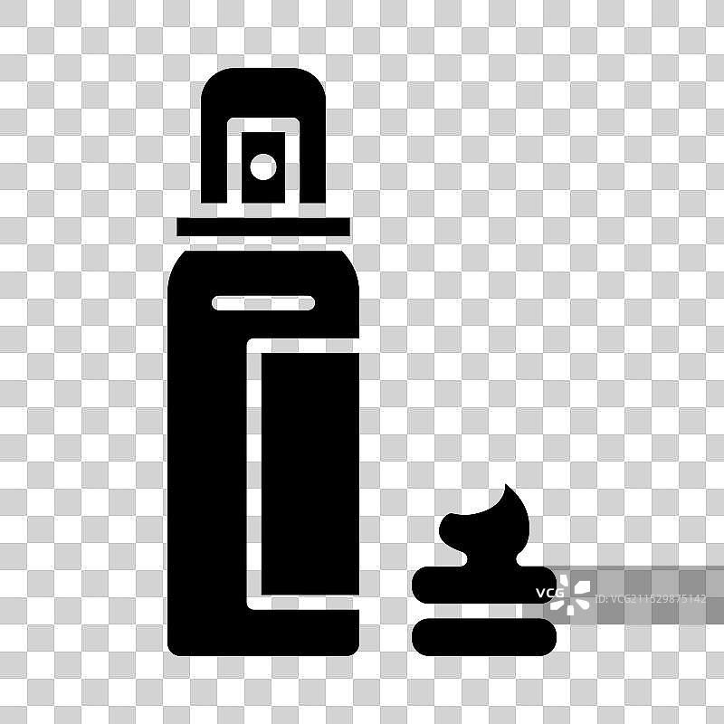 男性发型护理产品的发 mousse 图标集图片素材