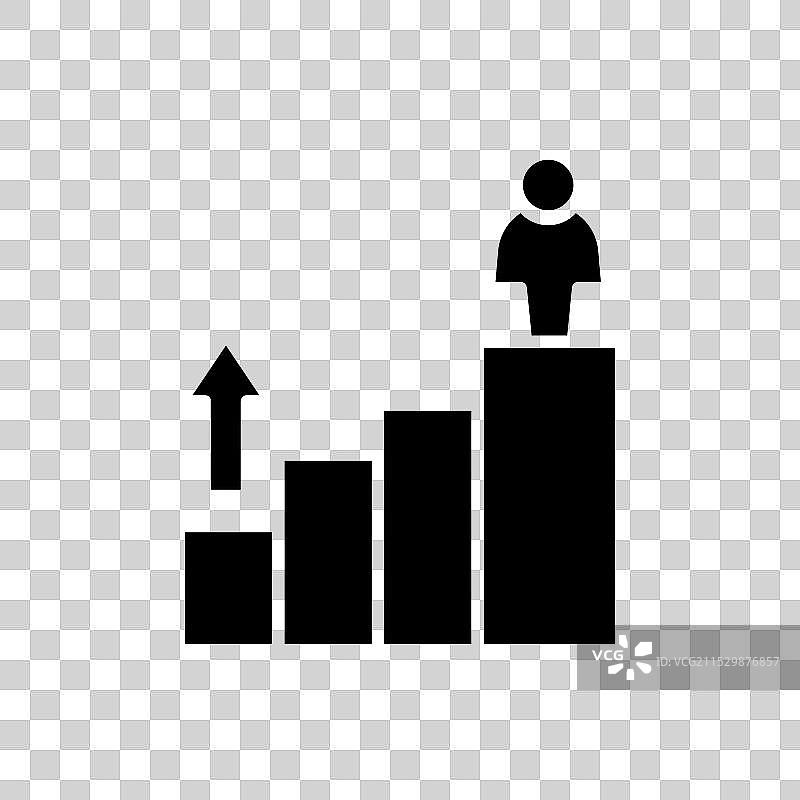 个人发展图标集 人类职业成长图片素材