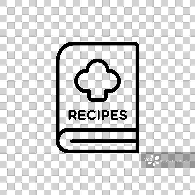 食谱书图标集，烹饪艺术与厨师图片素材