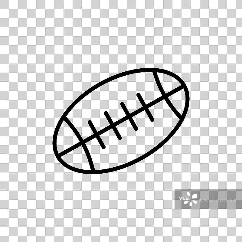 美式橄榄球运动图标集图片素材