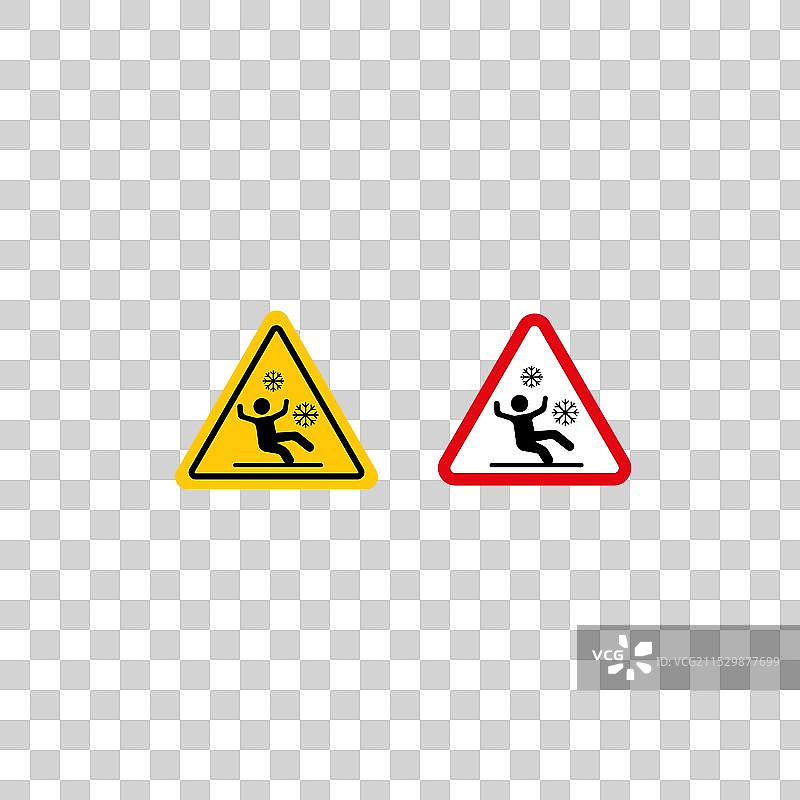 滑冰警告标志图标集图片素材