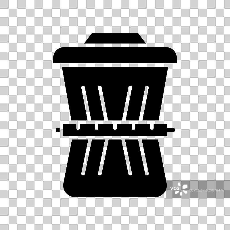 废物减少图标集，减少能源和塑料使用图片素材