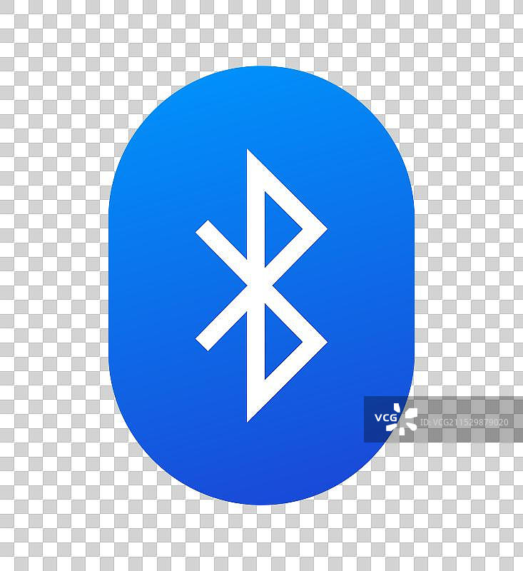 蓝牙标志按钮图标，孤立展示图片素材