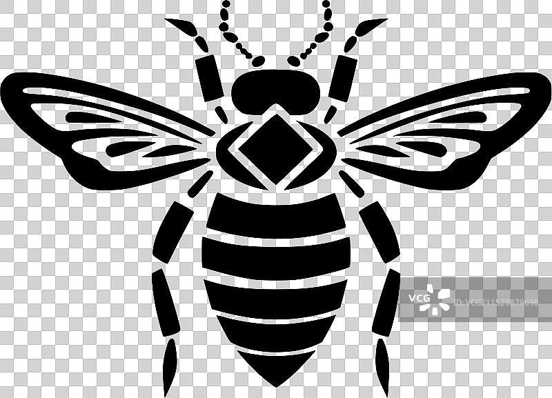 蜜蜂 - 高质量标志 - 适合T恤使用图片素材