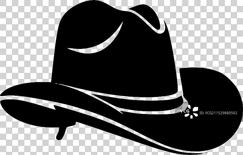 黑白色牛仔帽图片素材