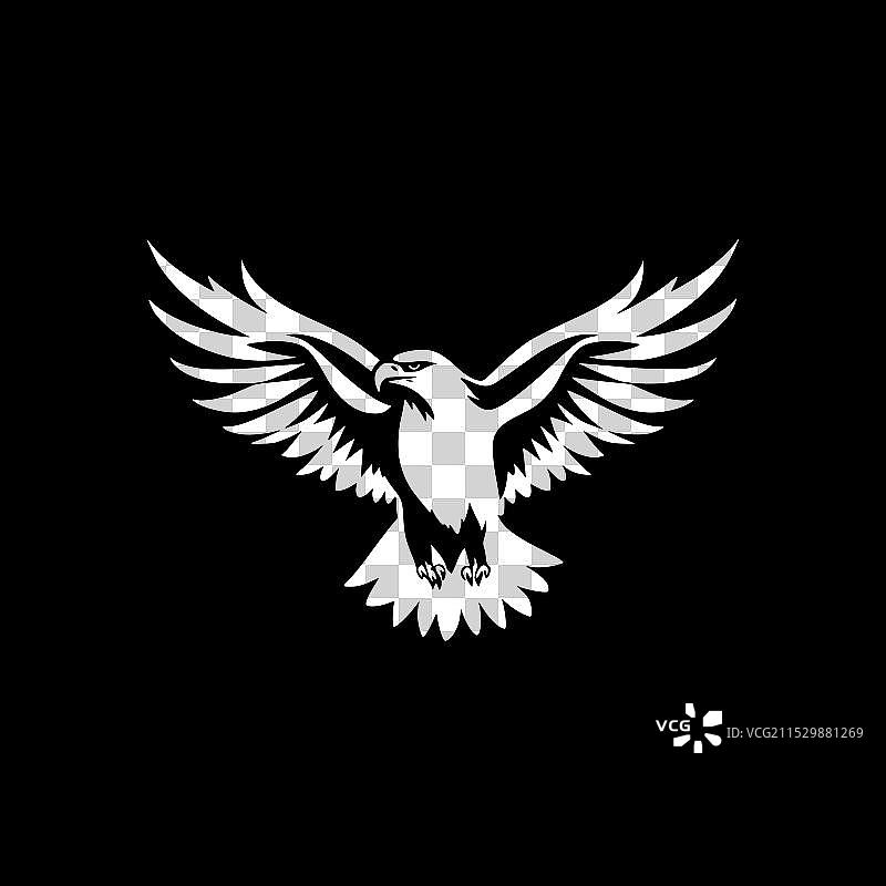 鹰 - 极简和扁平化的标志图片素材