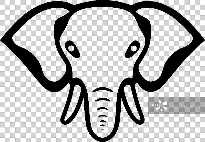 大象 - 高质量标志 - 适合T恤的理想选择图片素材