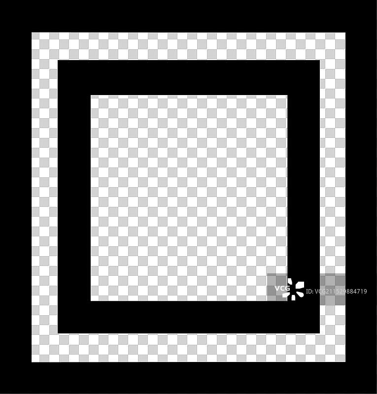 黑白孤立图标的相框图片素材