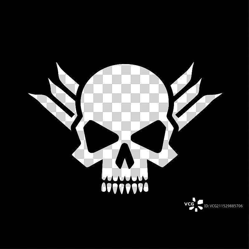骷髅 - 黑白色图片素材