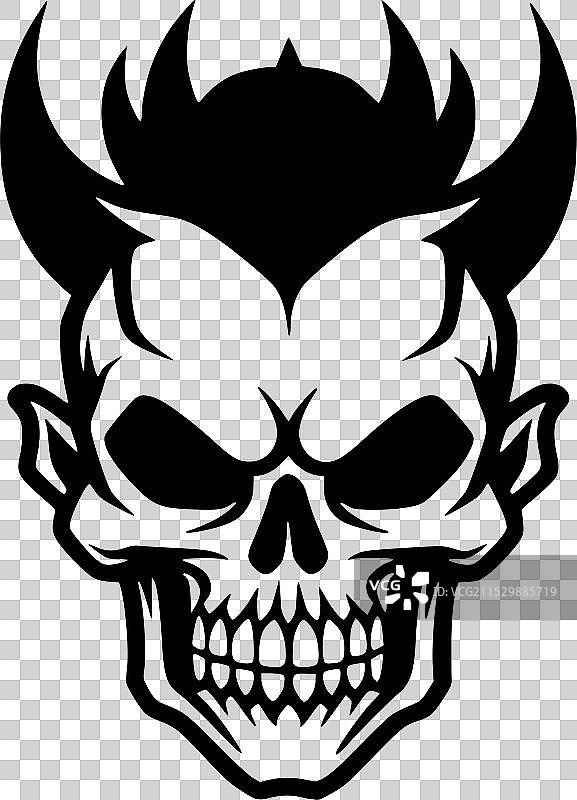 骷髅 - 高质量标志 - 适合T恤设计图片素材