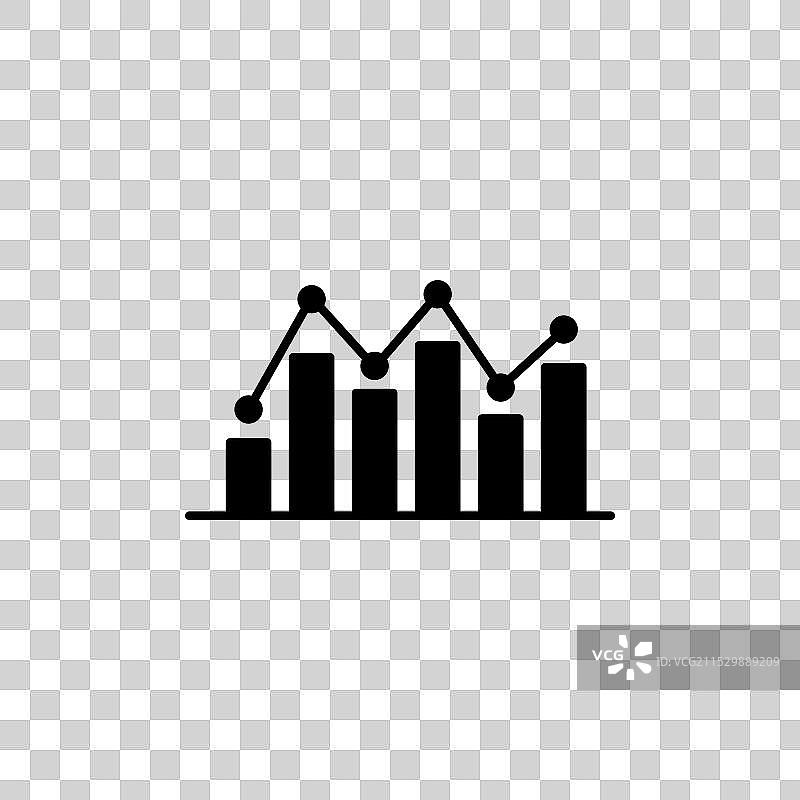 财务图表直方图图标集图片素材