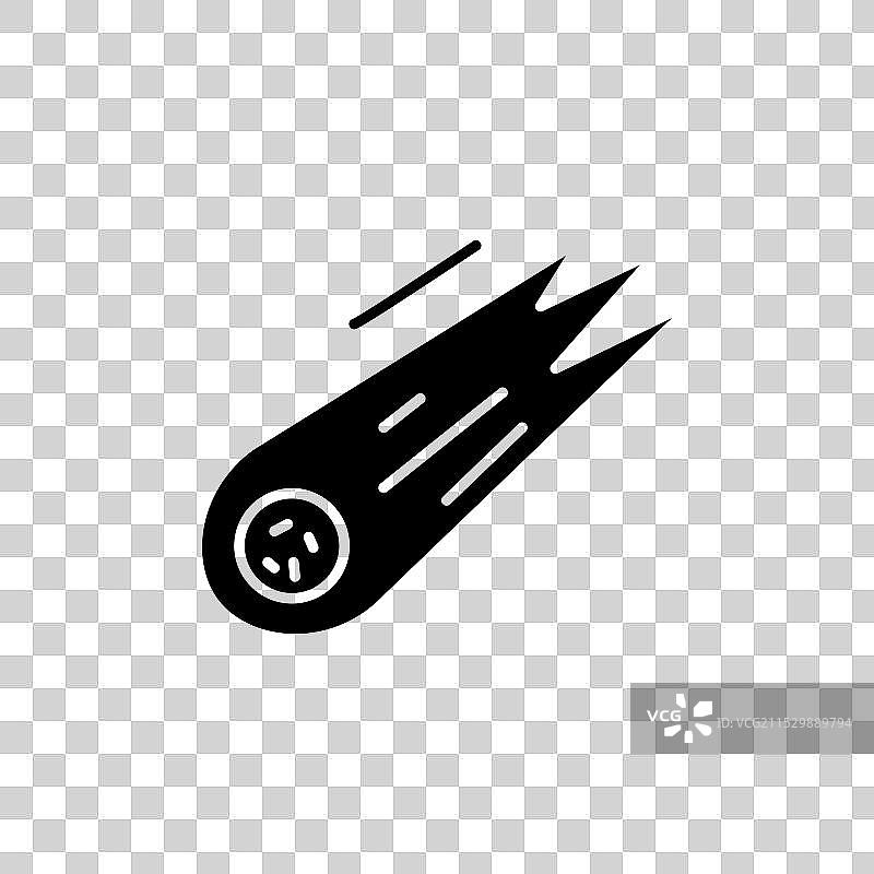 彗星图标集，太空流星，带长尾的火球图片素材