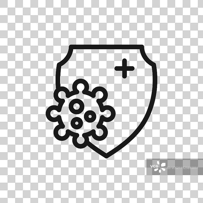 病毒防护盾图标图片素材