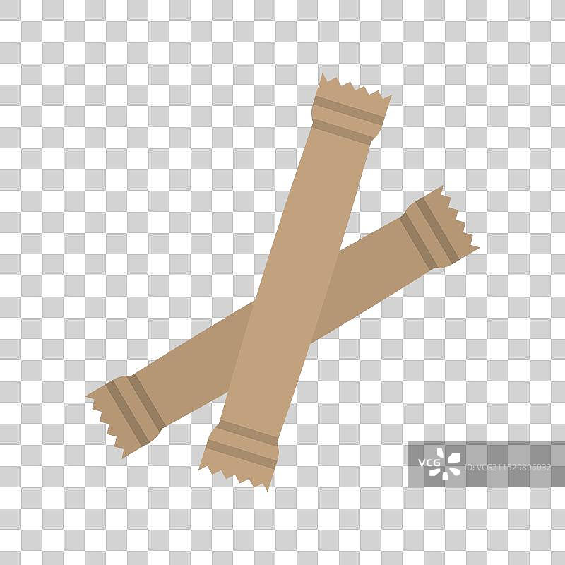 纸质糖棒图标 糖包包装图片素材