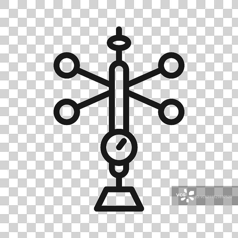 风速计线条图标，背景为白色图片素材