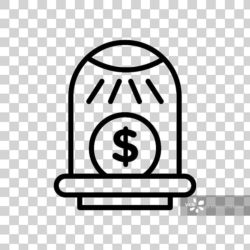 商业孵化器线条图标，背景为白色图片素材