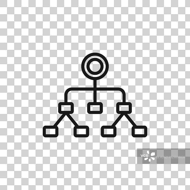 分类线图标，独立于白色背景图片素材