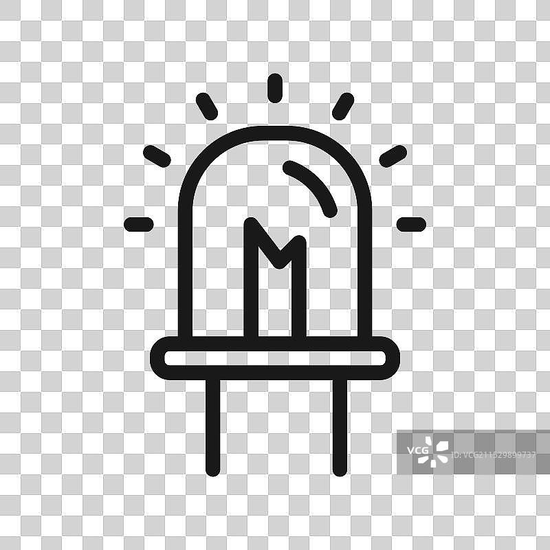 LED线条图标，背景为白色图片素材