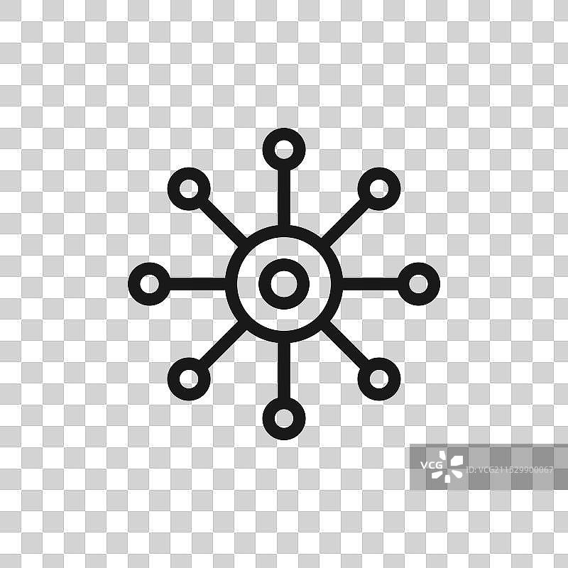 多通道线条图标，背景为白色图片素材