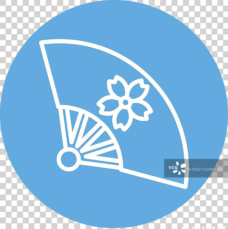 与樱花节相关的蓝色图标风扇2图片素材