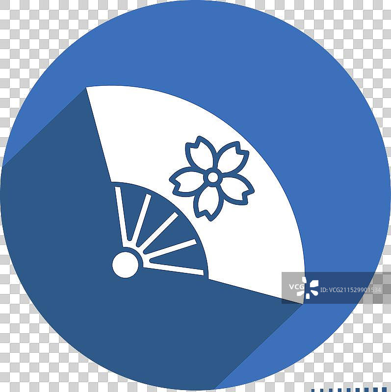 樱花节象征的长形风扇图标2图片素材