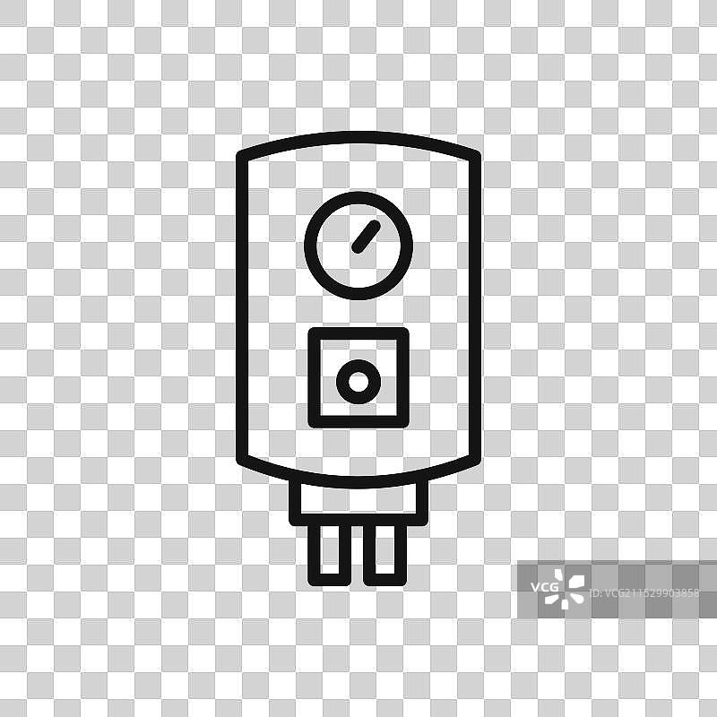 白色背景上的燃气锅炉图标符号图片素材