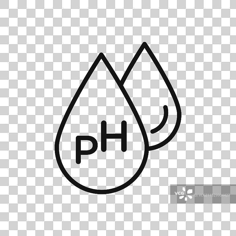 中性pH值平衡图标符号，背景为白色图片素材